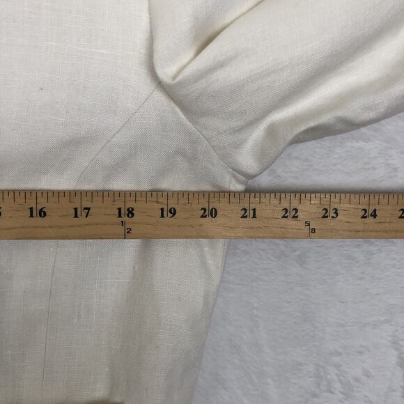 CW‎ CLIFFORD & WILLS Petites 100% Linen Jacket Sz 10P White Academia Office - Picture 7 of 15